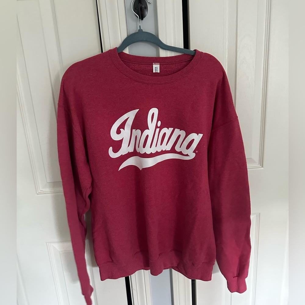 XL red Indiana crewneck